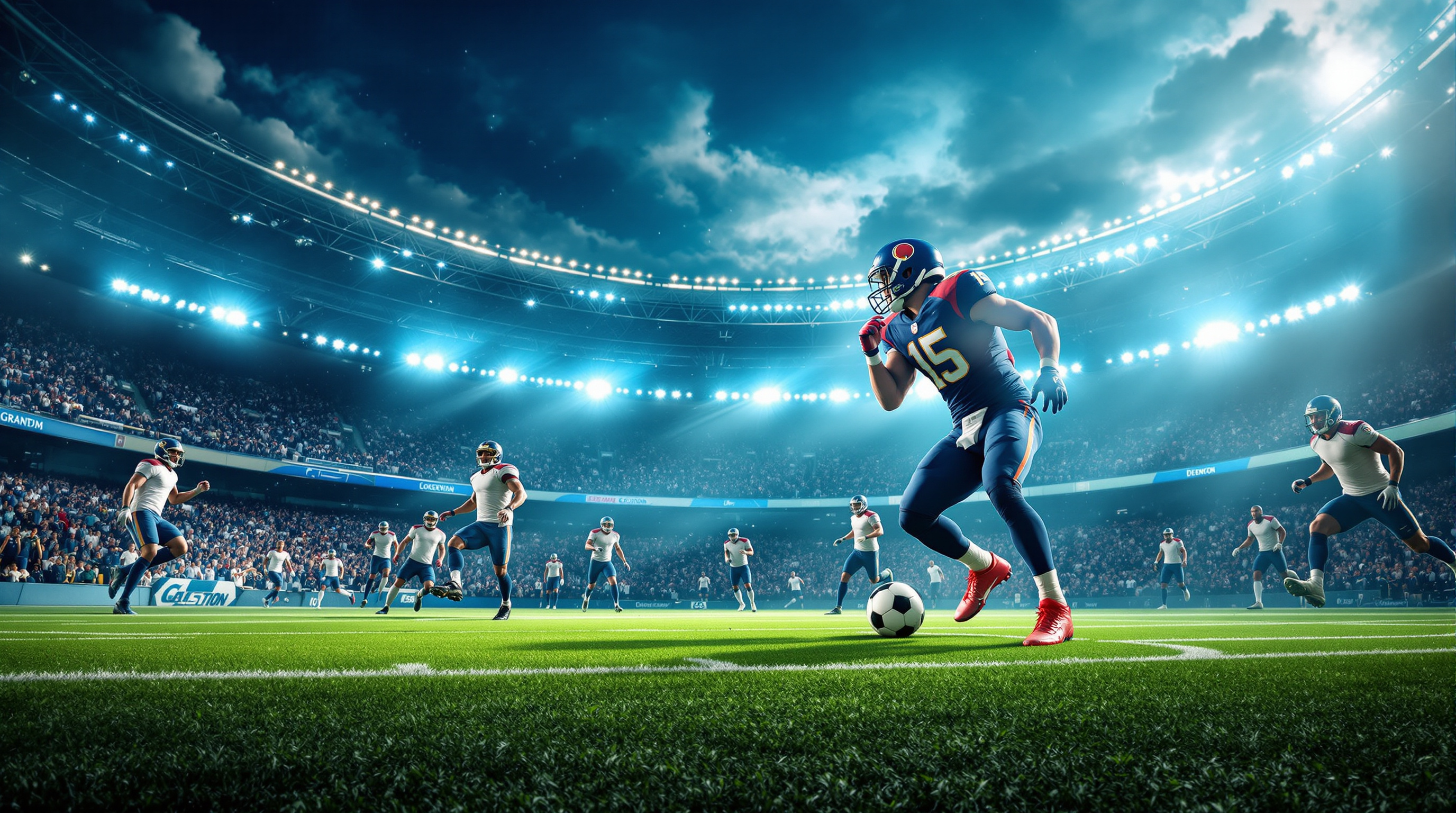 Football game action